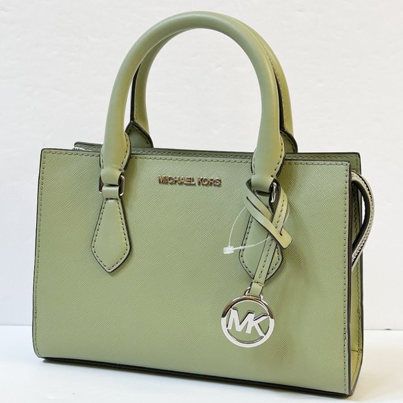 Michael Kors Sheila Small Satchel Shoulder Crossbody Bag Light Sage - Picture 4 of 12